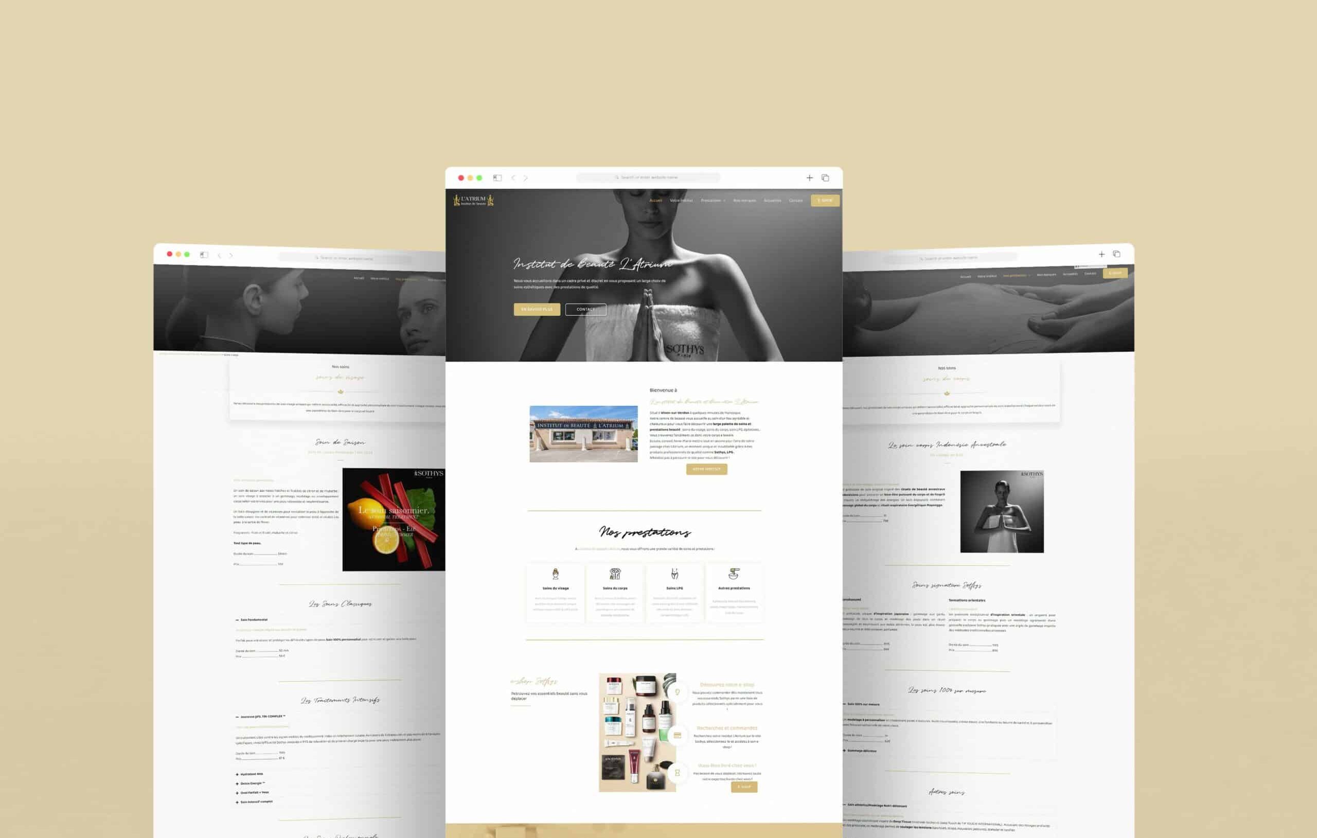 Multiple page mockup of one of my website project