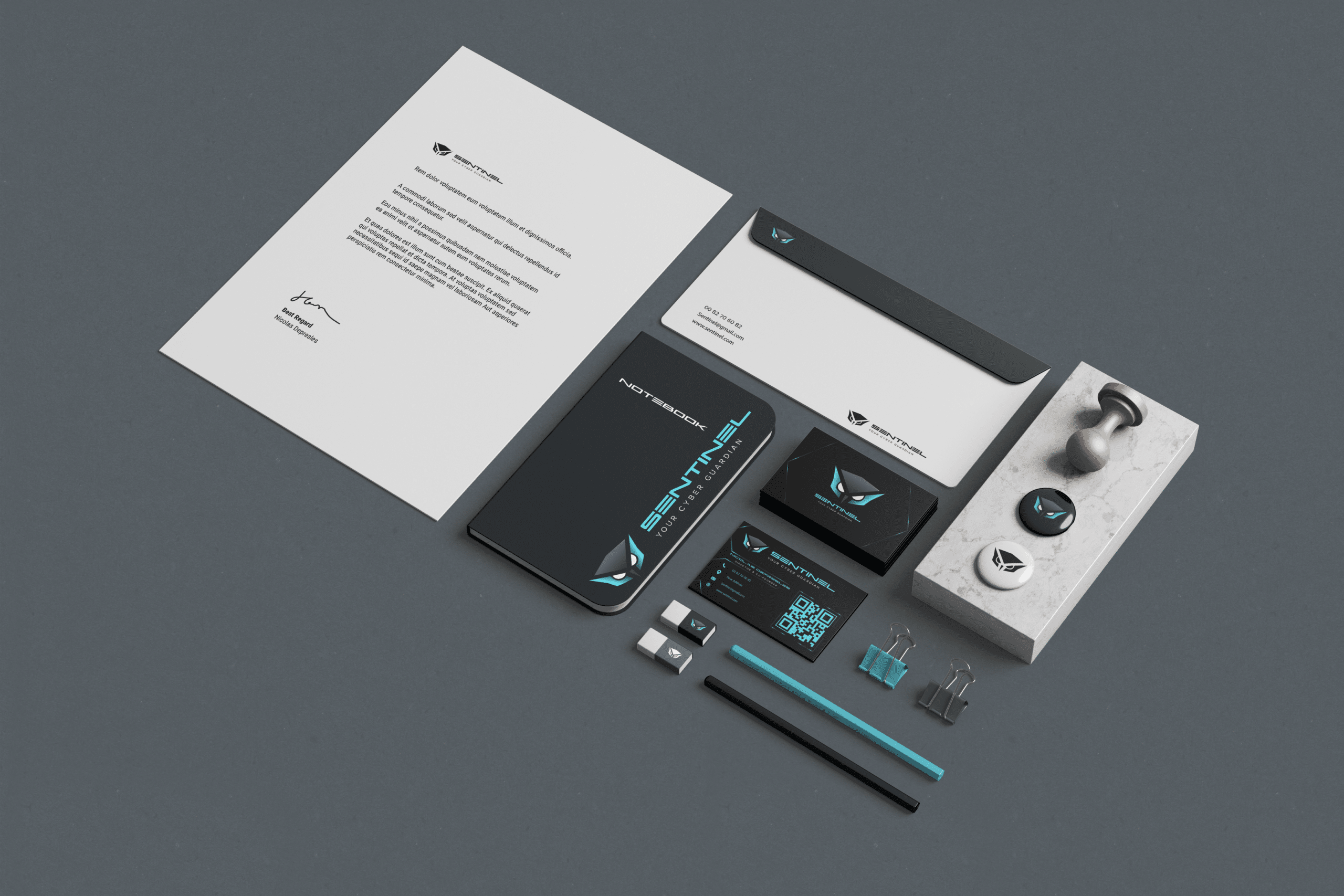 Brand mockup cybersecurity