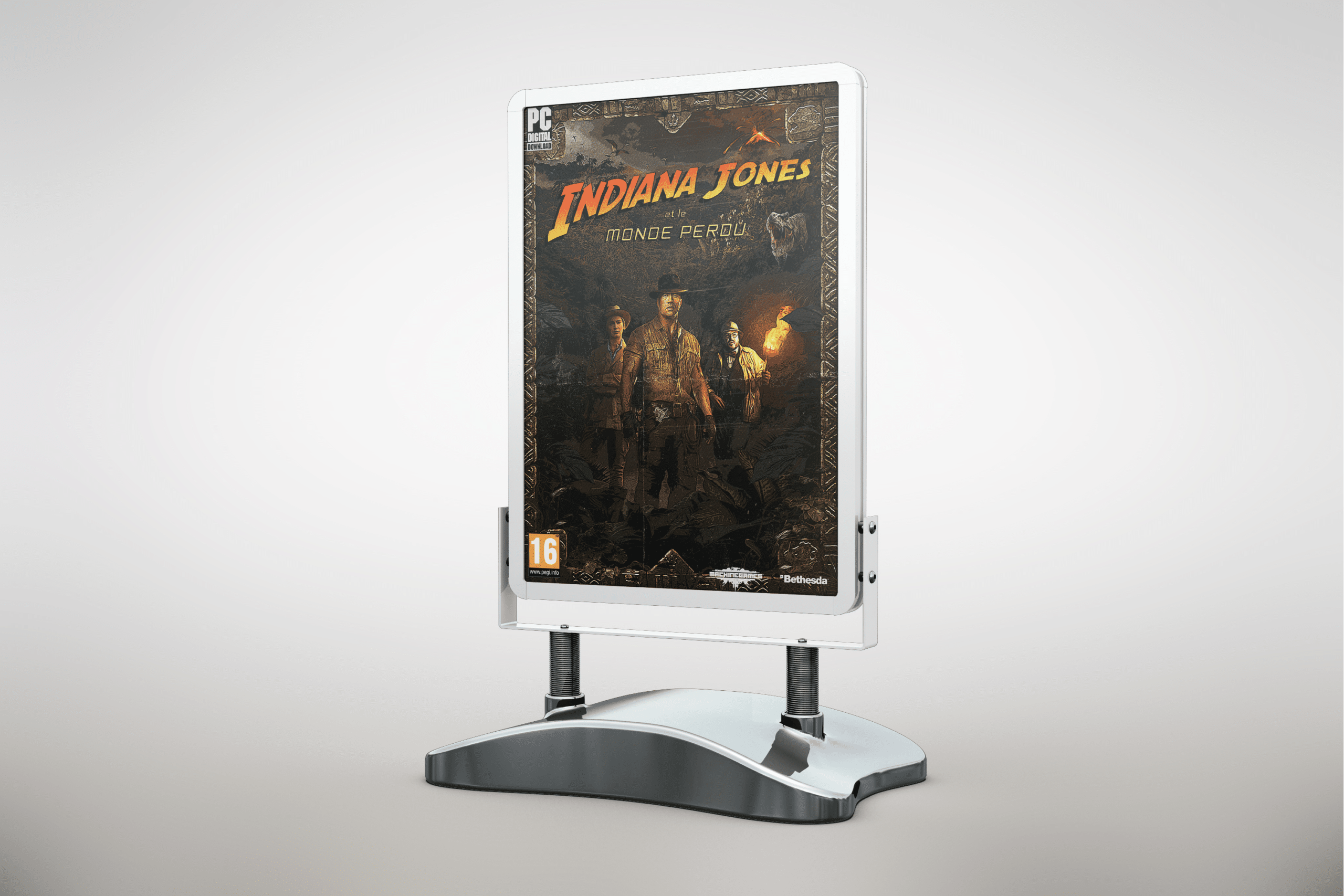 mockup game poster indiana jones